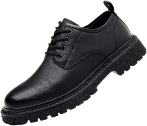 Men's Semi-Brogue Oxford Formal Shoes Air-Cushioned Sole Leather Dress Shoes for Business Meetings, Receptions & Formal Gatherings