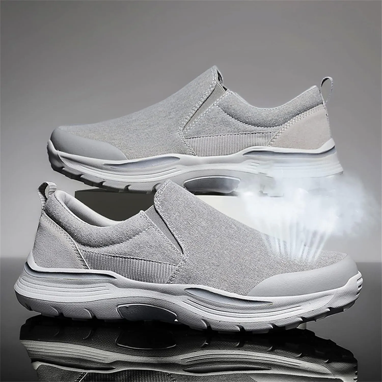 Men's Slip-On Canvas Shoes Casual Sneakers Lightweight Comfortable Breathable Loafers