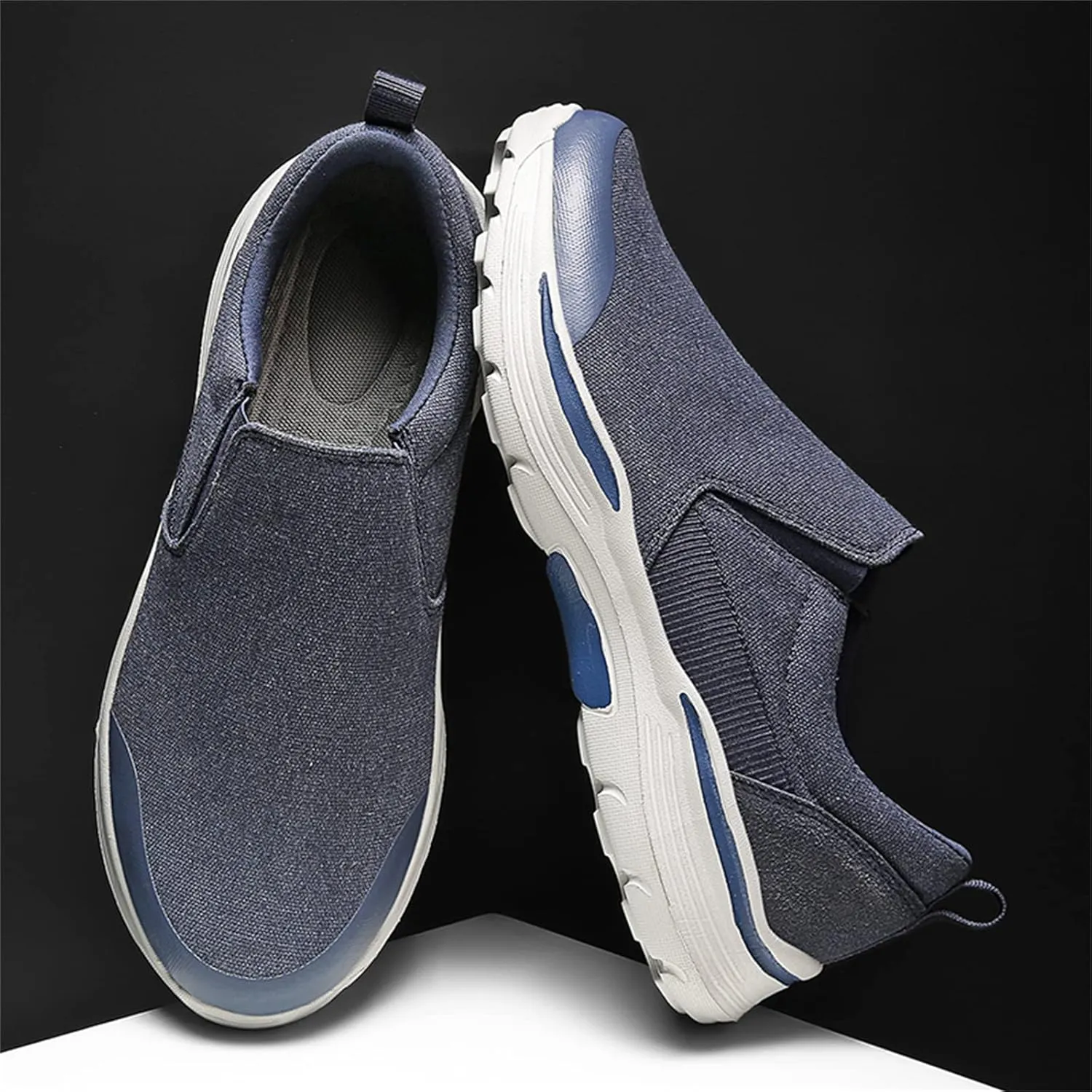 Men's Slip-On Canvas Shoes Casual Sneakers Lightweight Comfortable Breathable Loafers