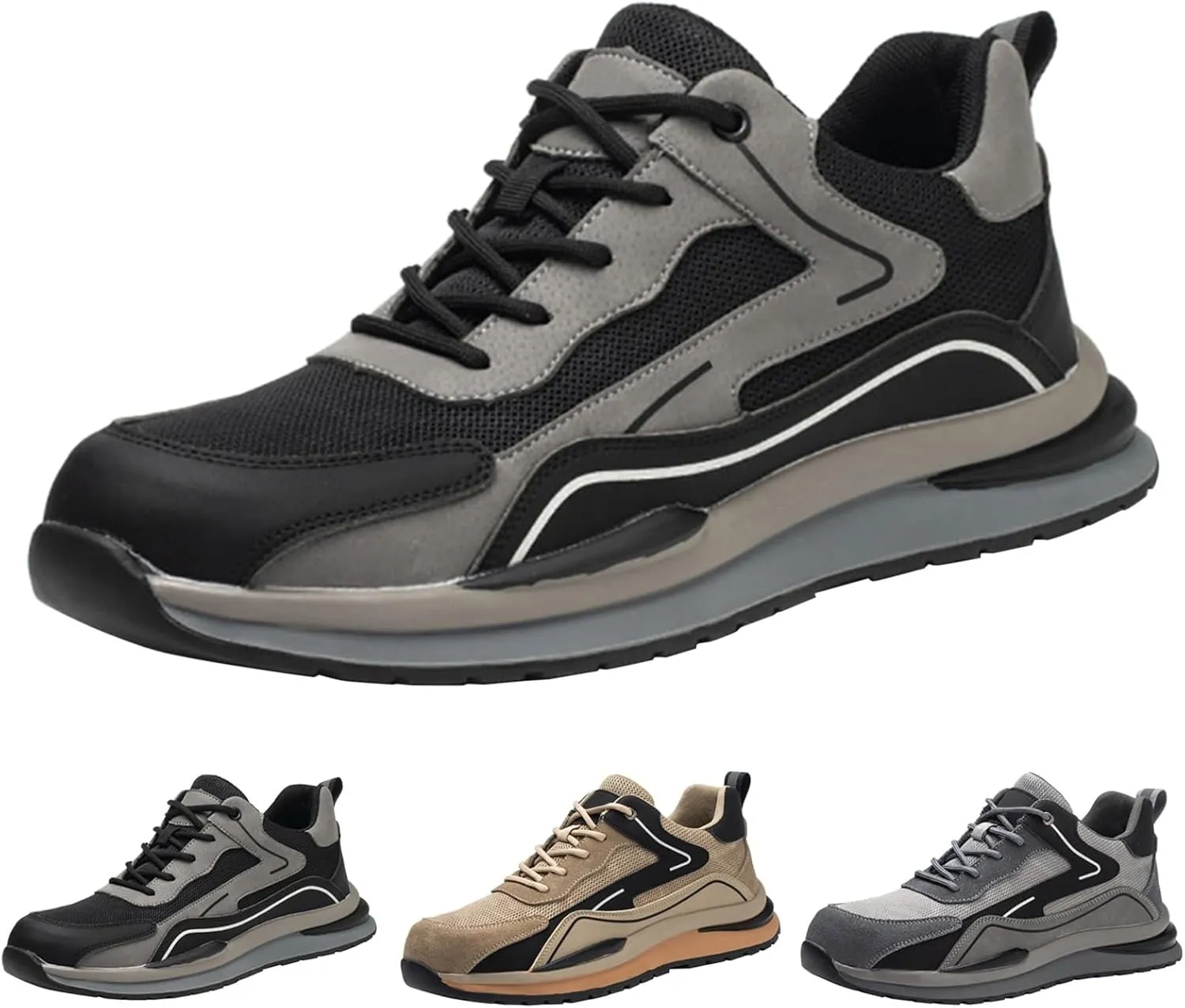Mens Slip On Walking Shoes Non Slip Running Shoes Lightweight Workout Shoes Breathable Mesh Fashion Casual Sneakers