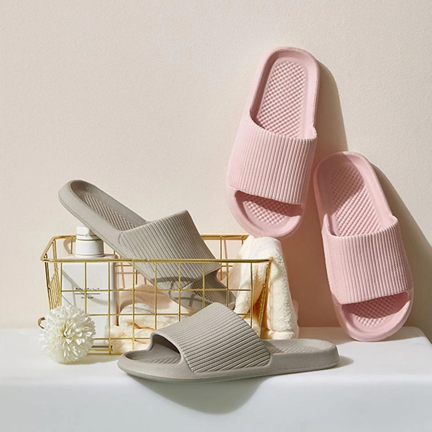 Mens Slippers Slides for Women Mens Shower Shoes Shower Shoes Women Soft Sole Beach Quick Drying Slippers