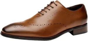 Men's Spring Office Derby Shoes Breathable Business Oxford Single Shoes Handmade Polished Color Lacing Waxing Wedding Banquet