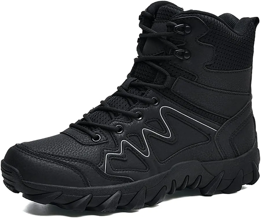 Men’s Tactical Boots Lightweight Combat Boots Durable Suede Leather and Rubber Sole Military Work and Desert Boots