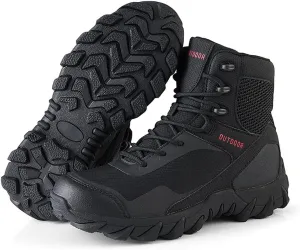 Mens Tactical Boots Lightweight Combat Boots Durable Suede Leather and Rubber Sole Military Work and Desert Boots