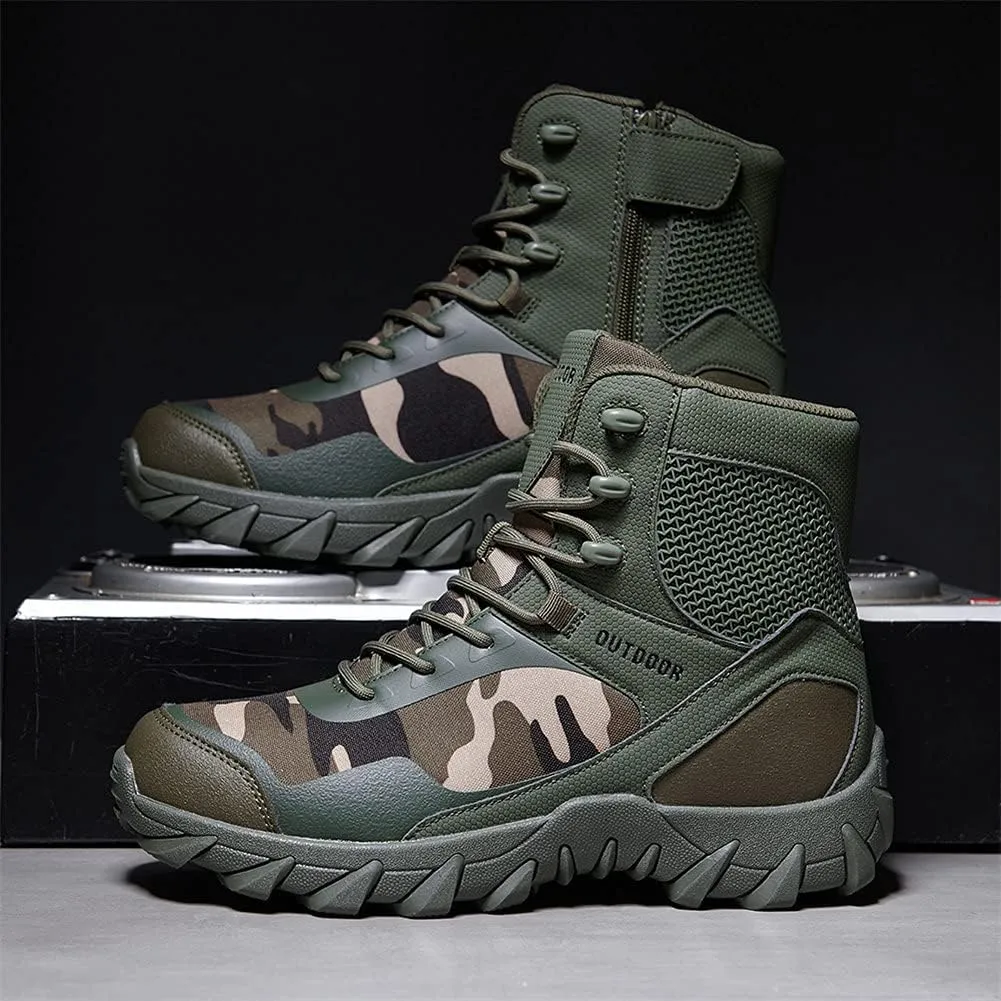 Mens Tactical Boots Lightweight Combat Boots Durable Suede Leather and Rubber Sole Military Work and Desert Boots