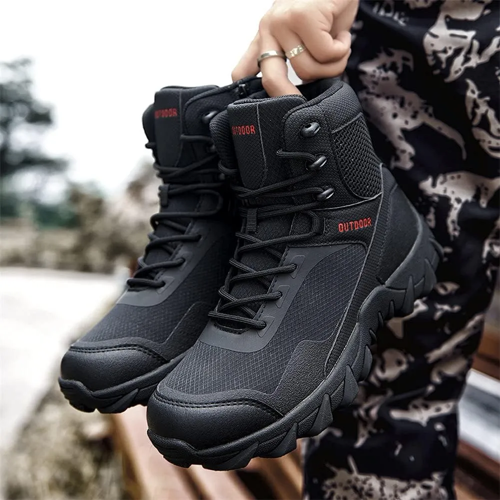 Mens Tactical Boots Lightweight Combat Boots Durable Suede Leather and Rubber Sole Military Work and Desert Boots