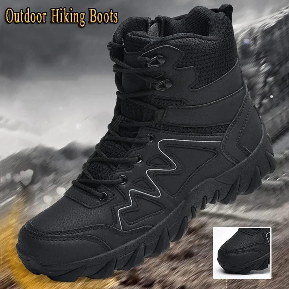 Men’s Tactical Boots Lightweight Combat Boots Durable Suede Leather and Rubber Sole Military Work and Desert Boots