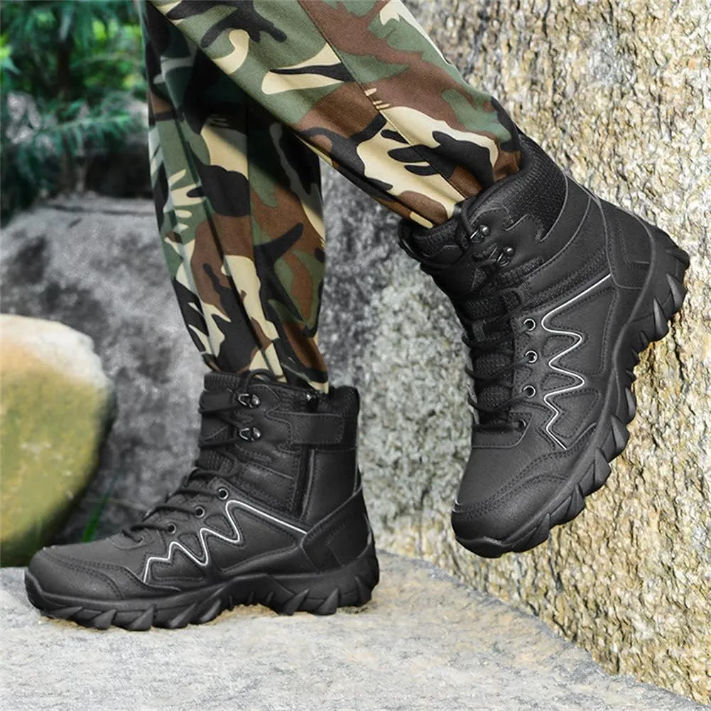 Men’s Tactical Boots Lightweight Combat Boots Durable Suede Leather and Rubber Sole Military Work and Desert Boots