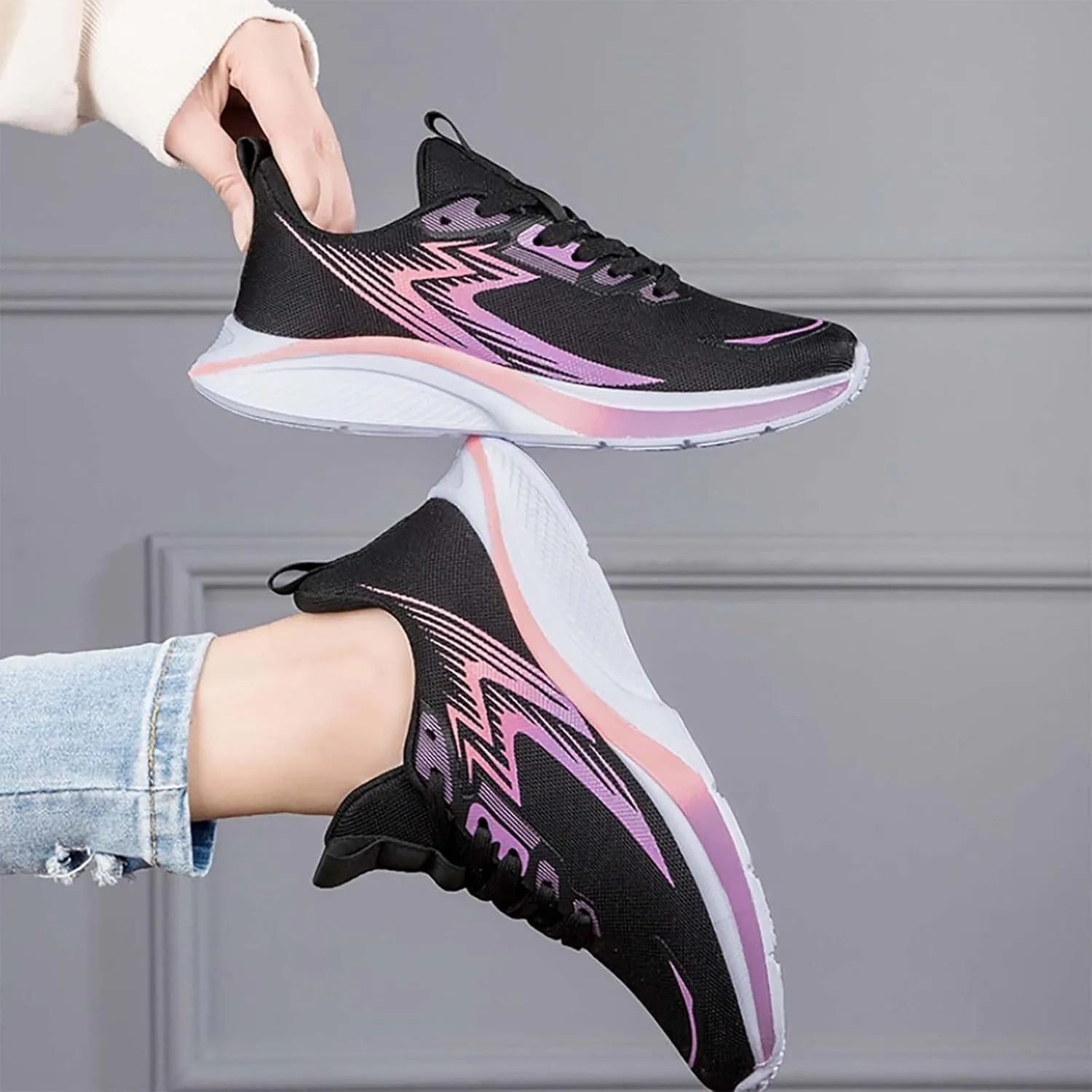 Men's Walking Shoes Cushion Running Tennis Shoes Non-Slip Comfortable Breathable Workout Gym Sports Athletic Sneakers