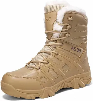 Men's Winter Waterproof Tactical Boots, Breathable Military Army Boots, Durable Combat Work Shoes, Lightweight Hiking Walking Boots, Durable Army Combat Boots