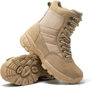 Military Men's Tactical Boots: Combat High Top Outdoor Shoes