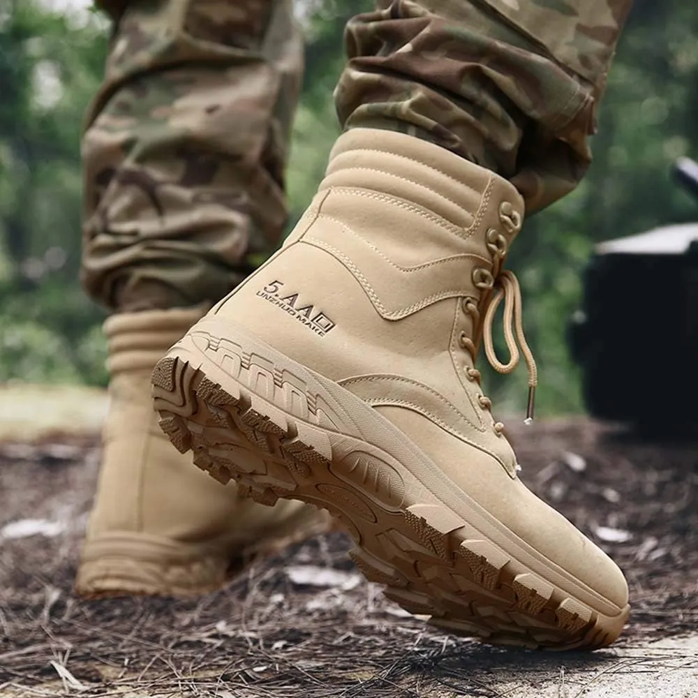 Military Men's Tactical Boots: Combat High Top Outdoor Shoes
