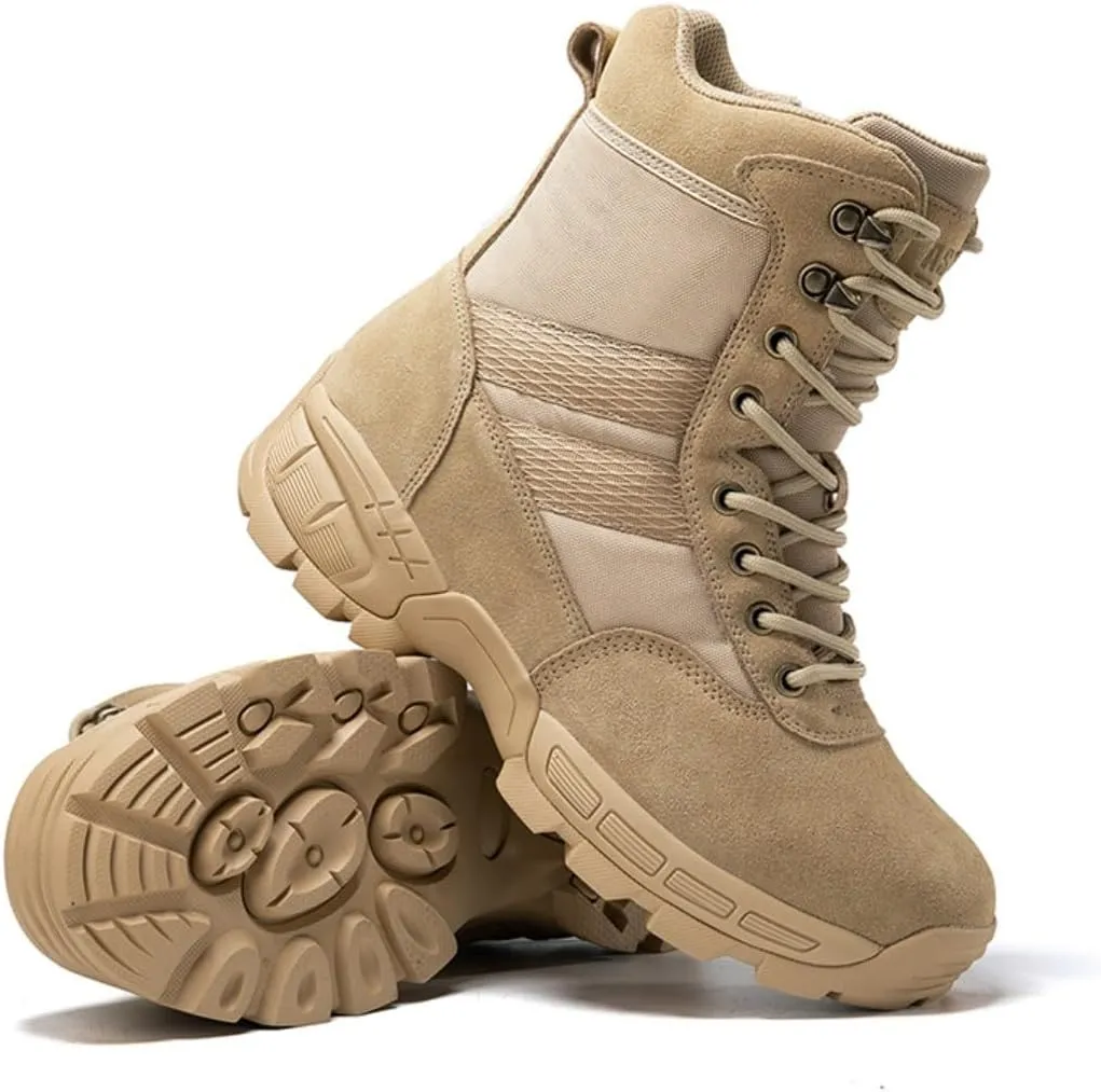 Military Men's Tactical Boots: Combat High Top Outdoor Shoes