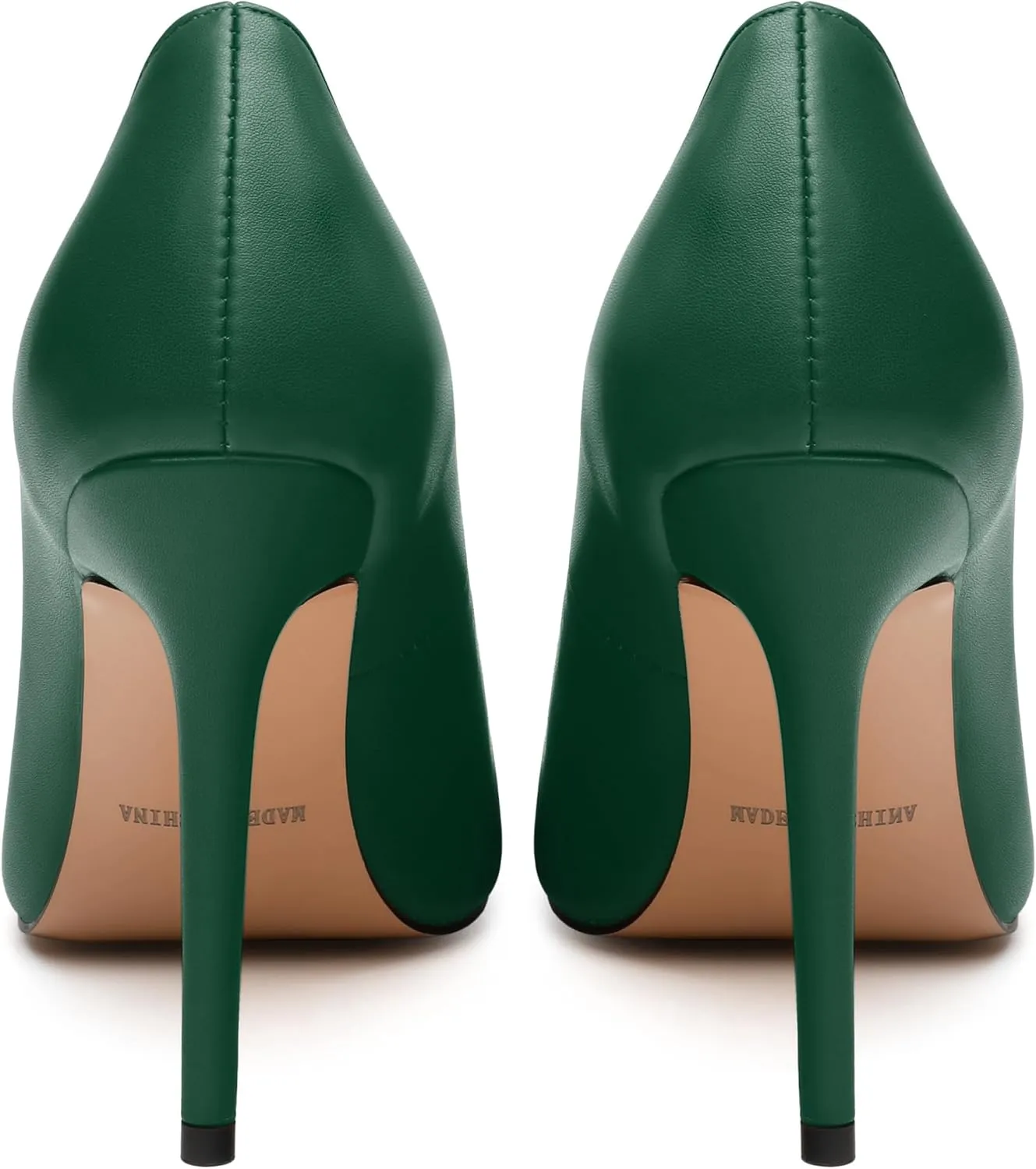 MODENCOCO Women's High Heel Pumps Elegant Stiletto Heels Sexy Closed Pointed Toe Heels Classic Comfortable Slip-On Dress Shoes for Party Wedding Prom Office 4 Inch