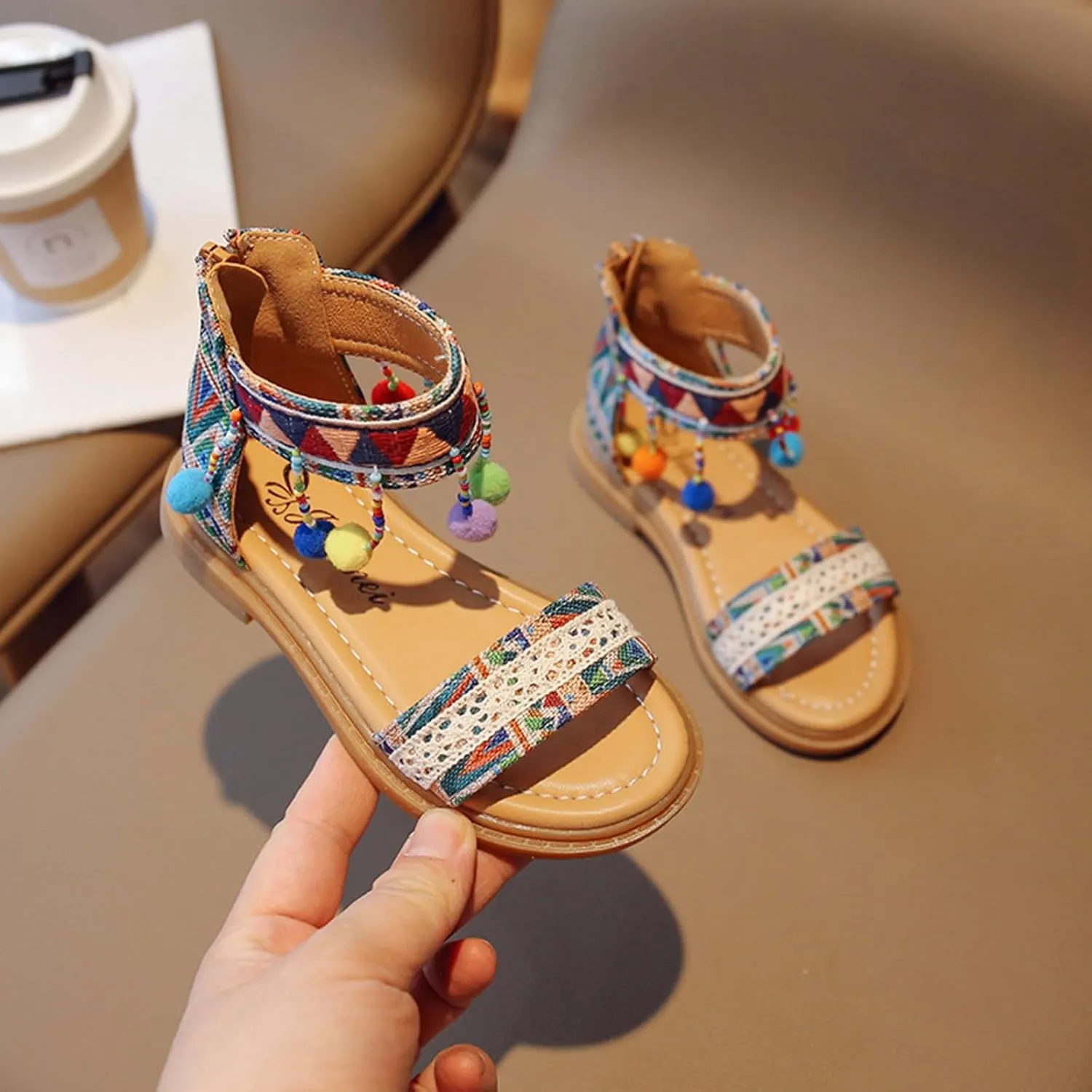 New Comfortable Sandals for Girls in Summer with Soft Sole and Durable Properties White Girl Sandals for Girls Size 2