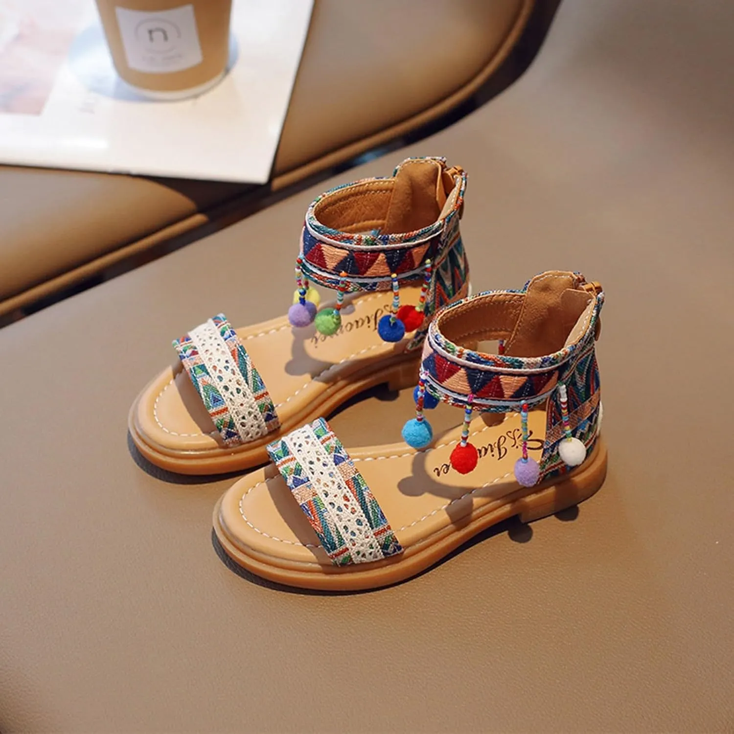 New Comfortable Sandals for Girls in Summer with Soft Sole and Durable Properties White Girl Sandals for Girls Size 2