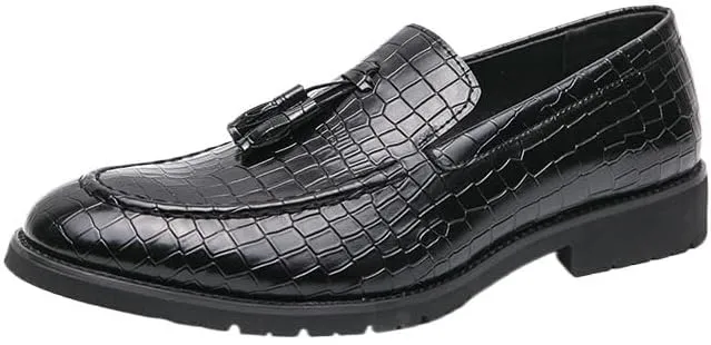 Official Business Social Shoe for Men Office Formal Oxfords with Tassel Men's Slip on Dress Loafers Formal Shoes