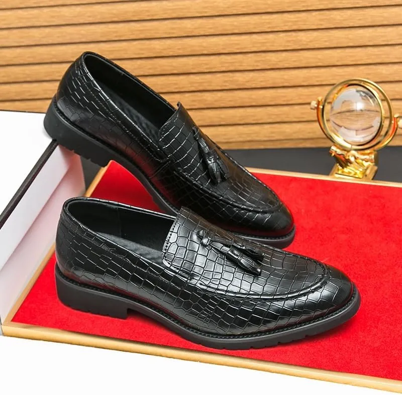 Official Business Social Shoe for Men Office Formal Oxfords with Tassel Men's Slip on Dress Loafers Formal Shoes