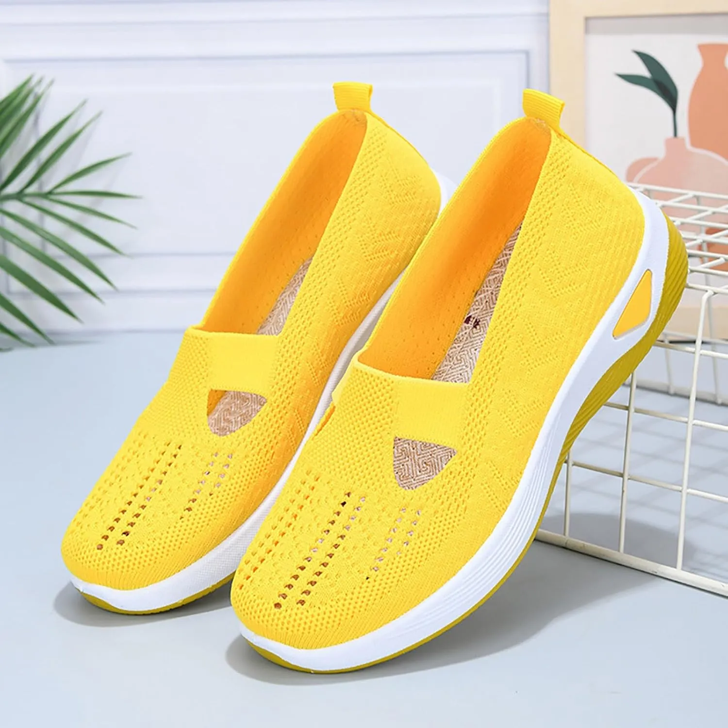 Orthopedic Shoes for Women Woven Orthopedic Womens Running Shoes Comfortable Men Casual Shoes High Top Sneakers Slip On Tennis Shoe Loafers Casual Slip On
