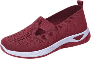 Orthopedic Shoes for Women Woven Orthopedic Womens Tennis Shoes Comfort Ladies Shoes Casual High Top Sneakers Platform Tennis Shoe Loafers Casual Slip On