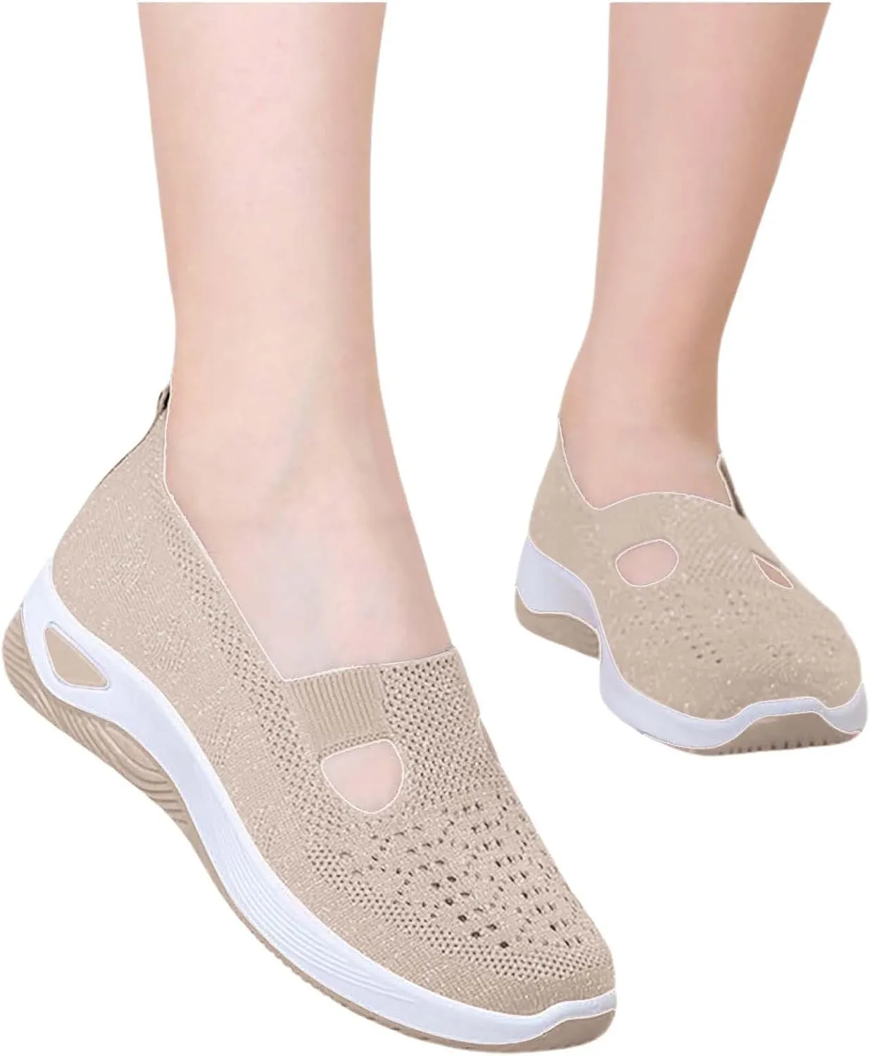 Orthopedic Shoes for Women Woven Slip on Walking Mens Dress Shoes Lightweight Women's Shoes Casual White Sneakers Red Tennis Shoe Casual Loafers