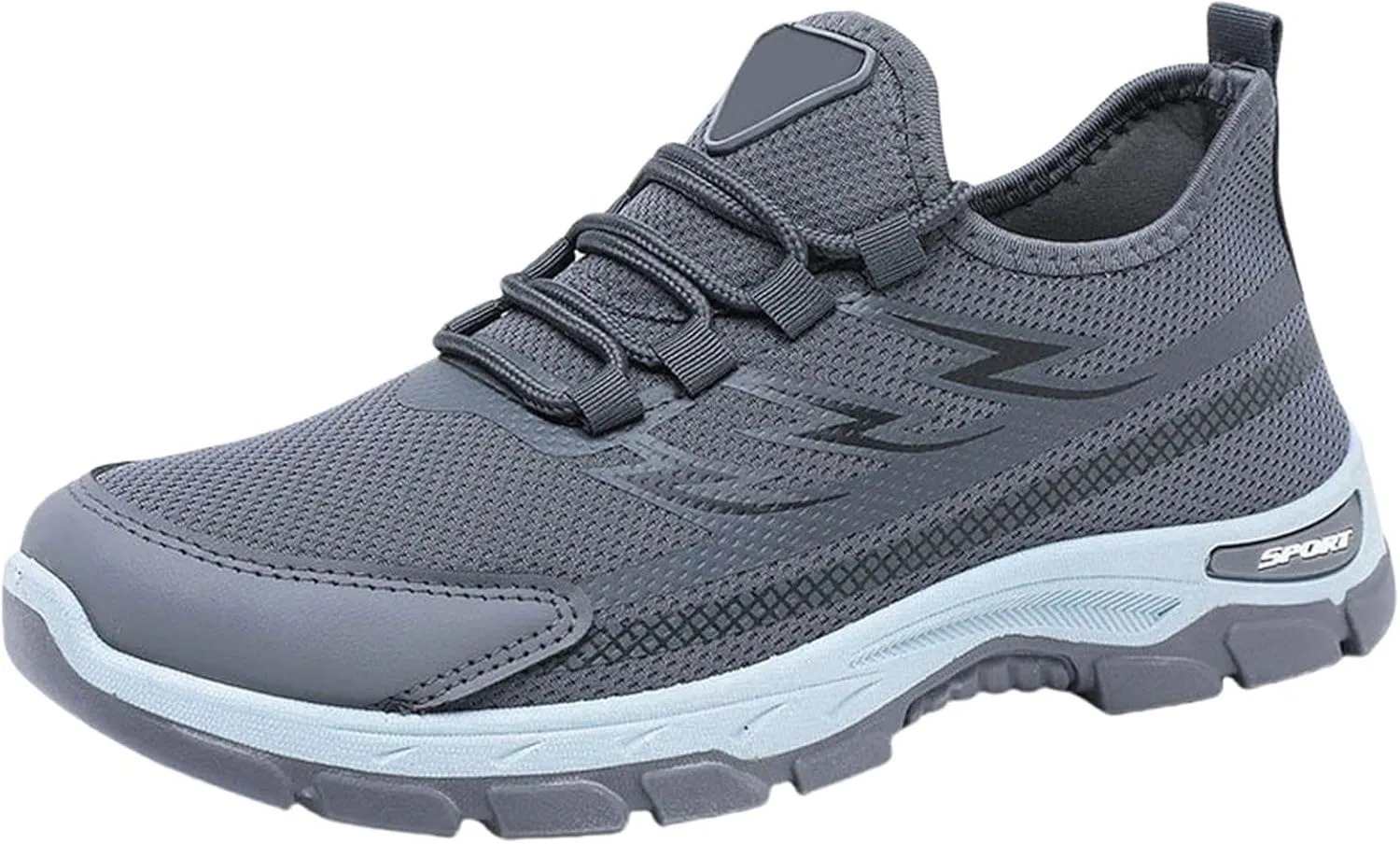 Orthopedic Sneakers for Men Mesh Breathable Fashion Lace Up Walking Running Shoes Comfortable Tennis Shoes Non Slip Lightweight Casual Mens Sneakers