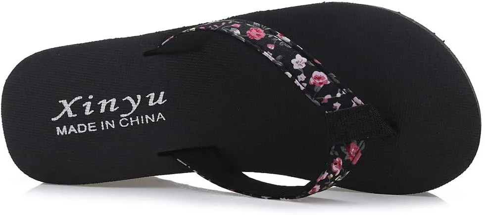 Platform Sandals Women, Women's Fashion Summer Flip-Flops Thick Sole Casual Rhinester Butterfly Sandals Wedge Heel Soft Sole Dressy Sandals