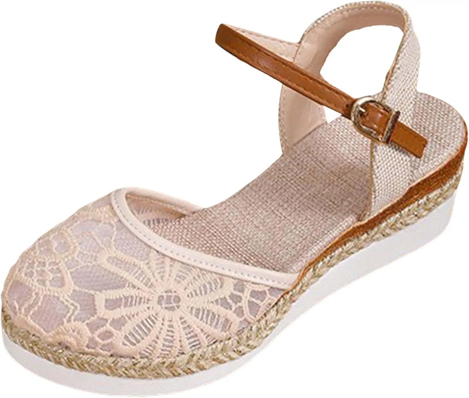 Pumps Platform Sandals for Women Slip on Wedge Sandal Comfortable Wedge Shoes Womens Flat Sandals Dressy Casual