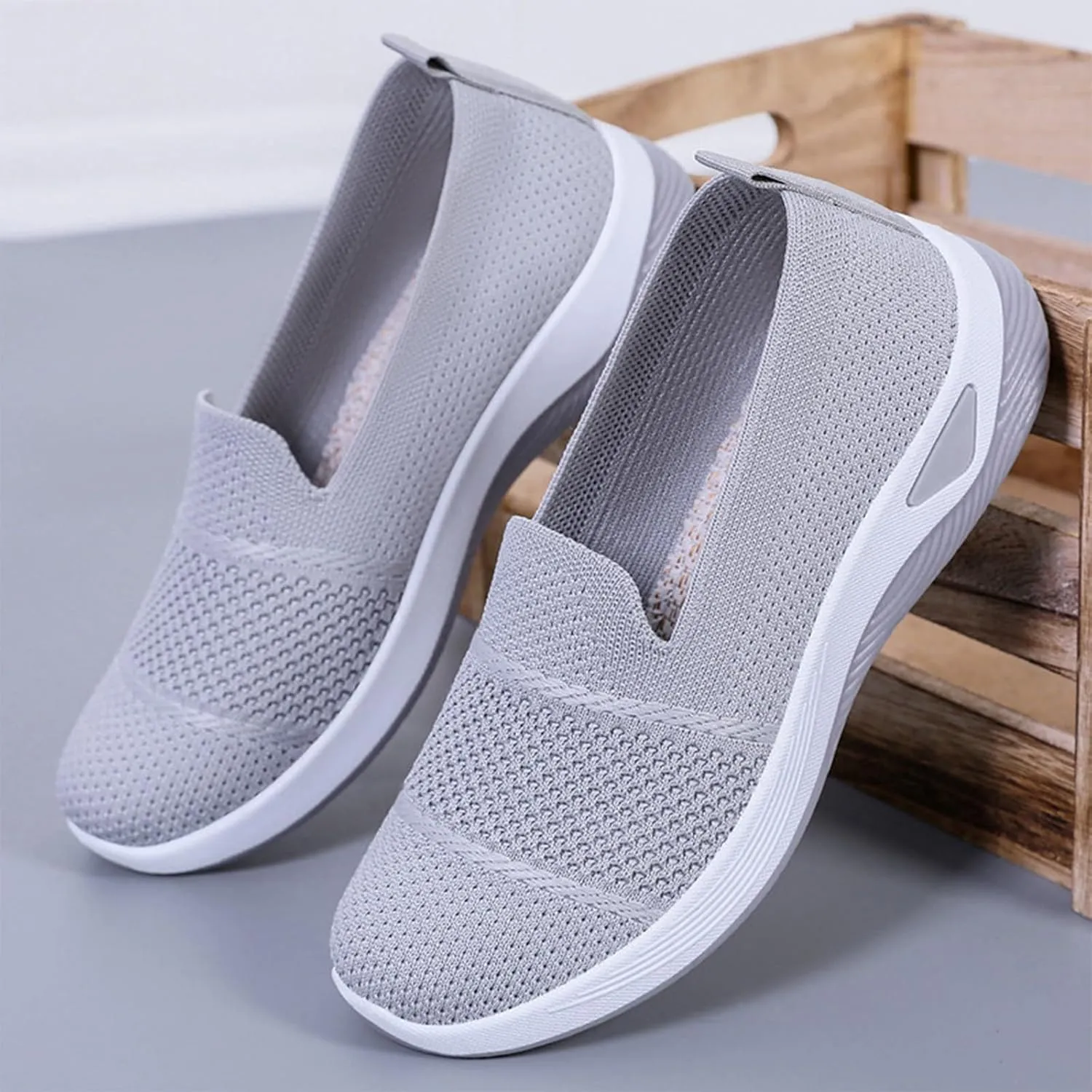 Running Shoes for Women Slip On Versatile Casual Sneakers Comfort Lightweight Sock Shoes Breathable Mesh Shoes