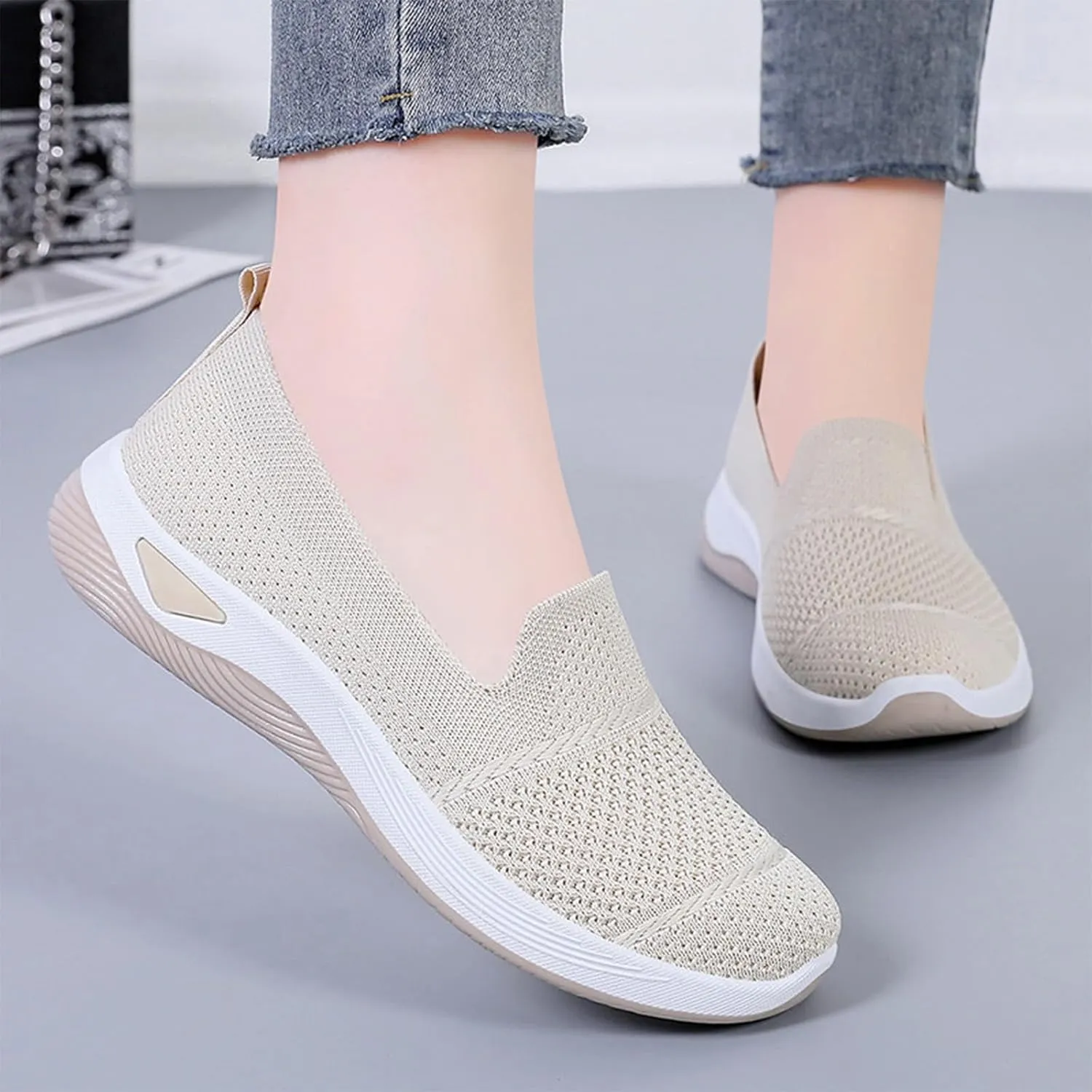 Running Shoes for Women Slip On Versatile Casual Sneakers Comfort Lightweight Sock Shoes Breathable Mesh Shoes