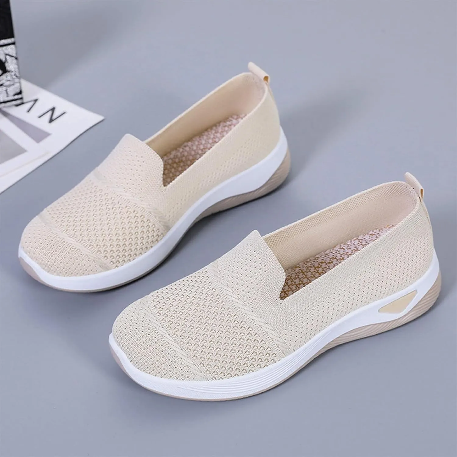 Running Shoes for Women Slip On Versatile Casual Sneakers Comfort Lightweight Sock Shoes Breathable Mesh Shoes