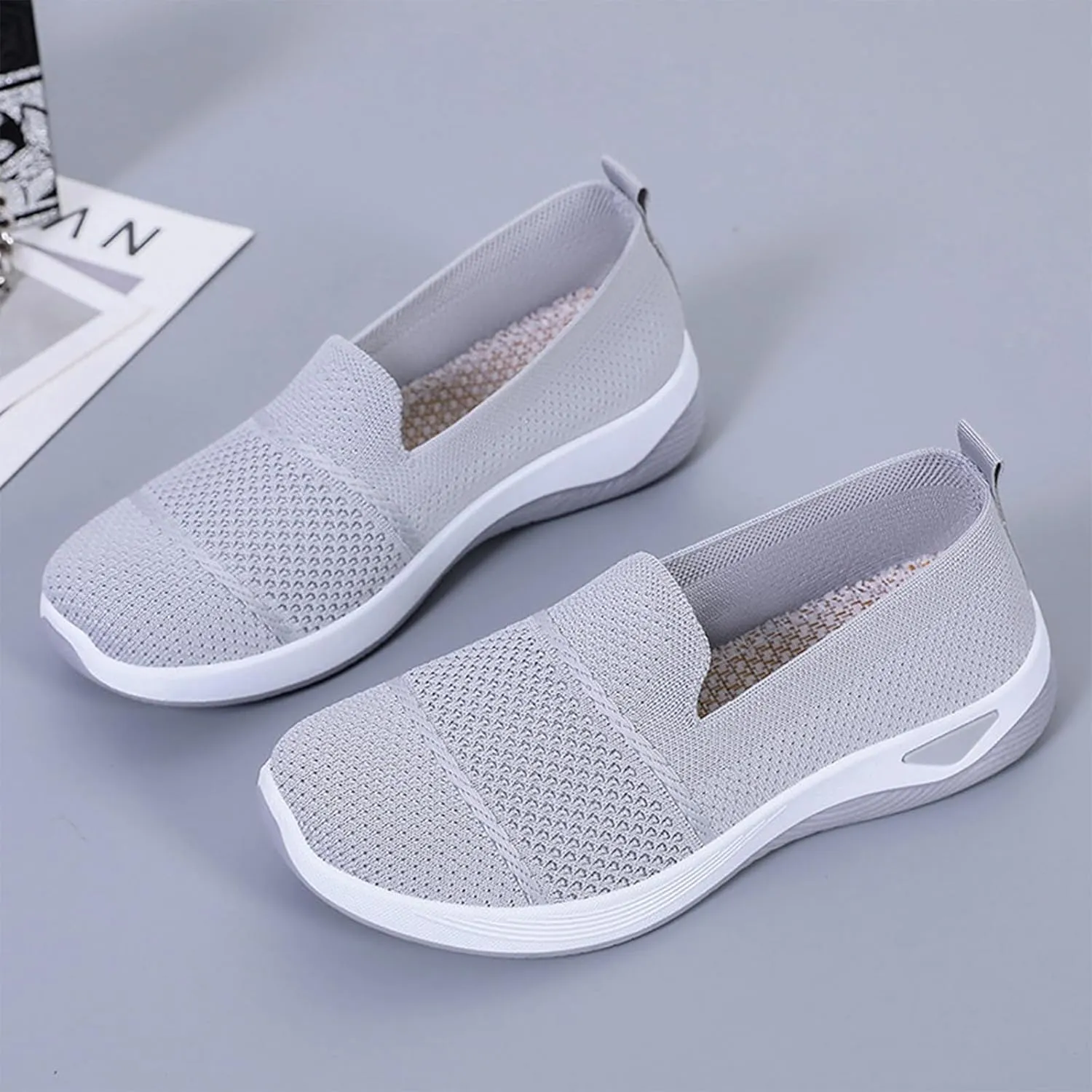Running Shoes for Women Slip On Versatile Casual Sneakers Comfort Lightweight Sock Shoes Breathable Mesh Shoes
