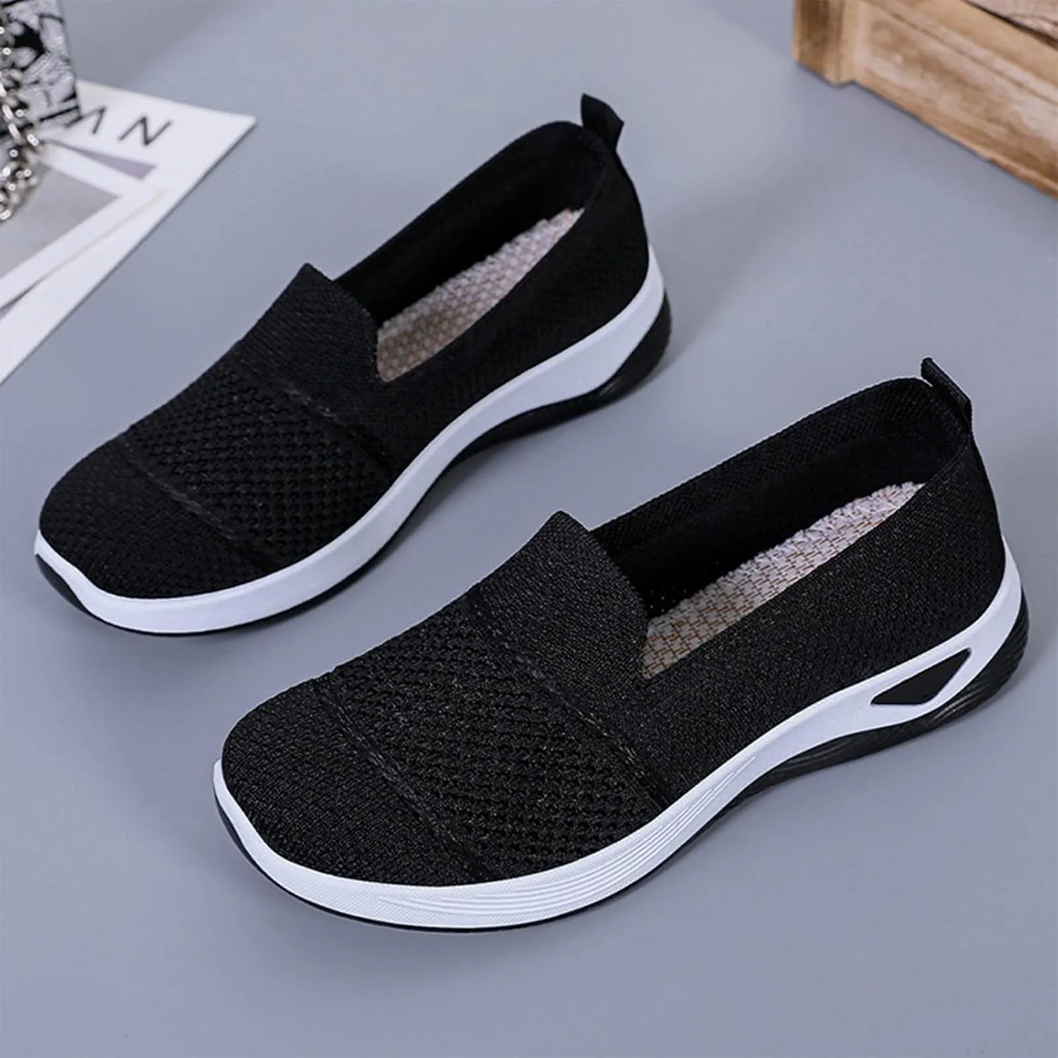 Running Shoes for Women Slip On Versatile Casual Sneakers Comfort Lightweight Sock Shoes Breathable Mesh Shoes