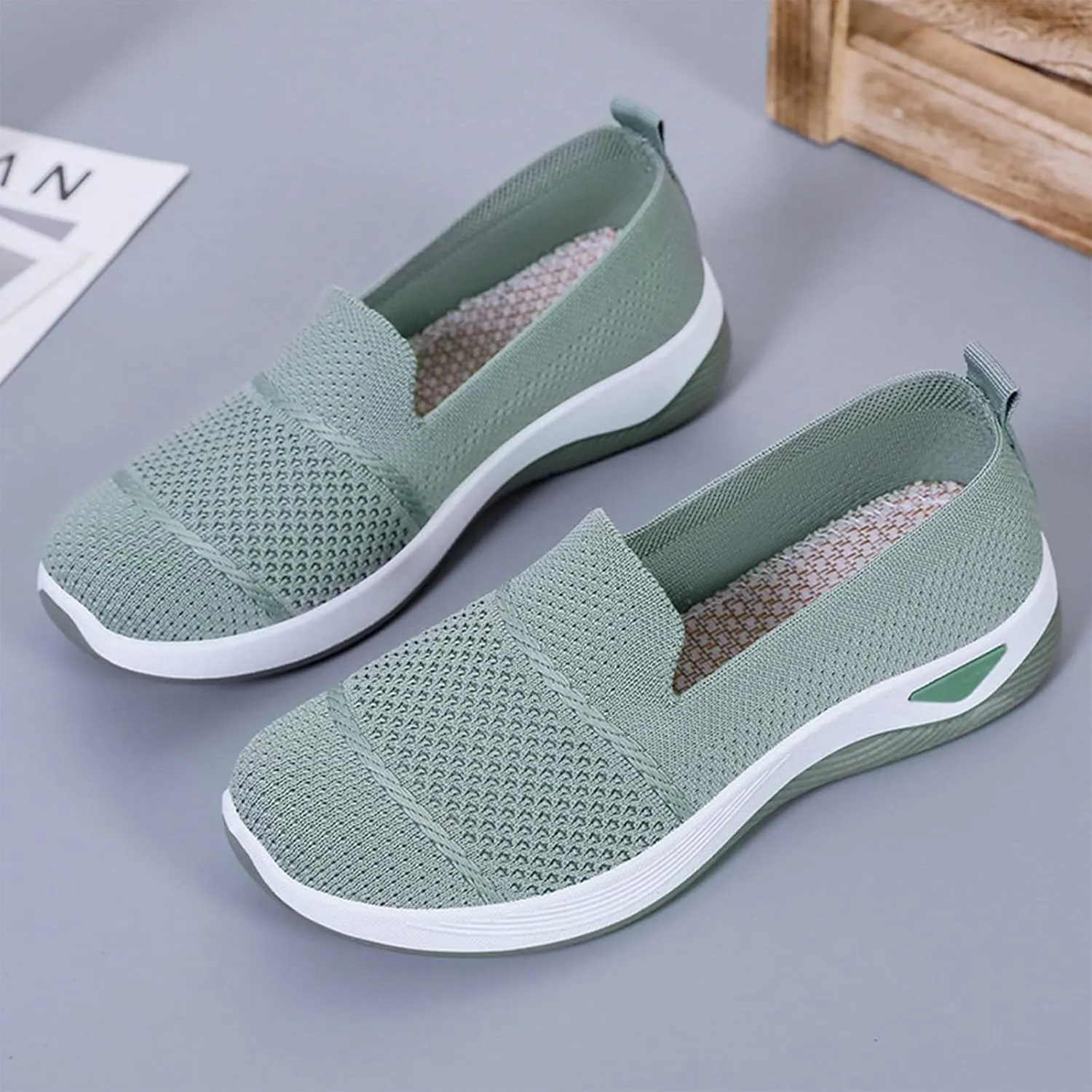 Running Shoes for Women Slip On Versatile Casual Sneakers Comfort Lightweight Sock Shoes Breathable Mesh Shoes