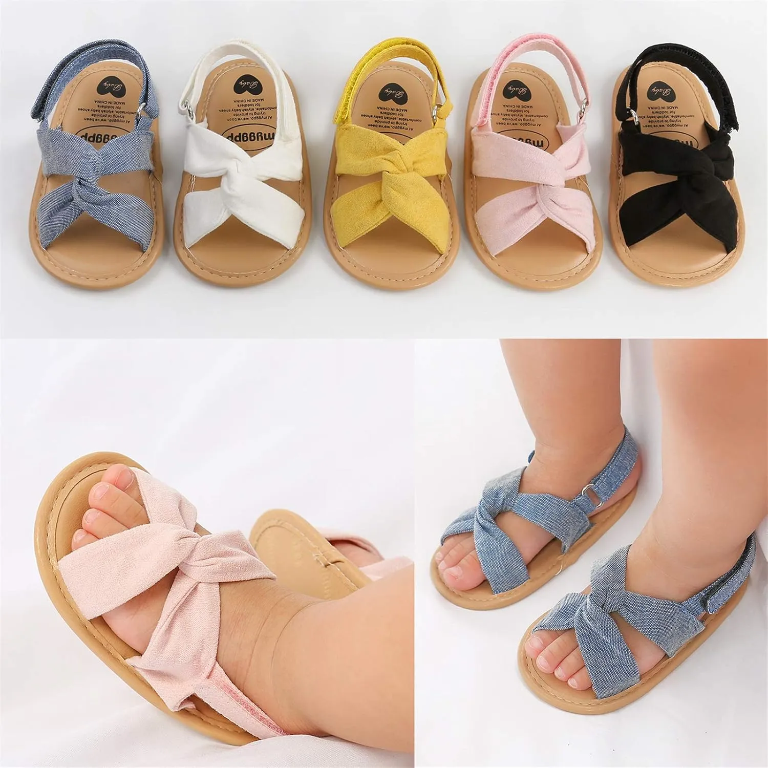 RVROVIC Baby Boys Girls Sandals Premium Infant Summer Outdoor Shoes PU Lightweight Soft Anti-Slip Sole Toddler Prewalker
