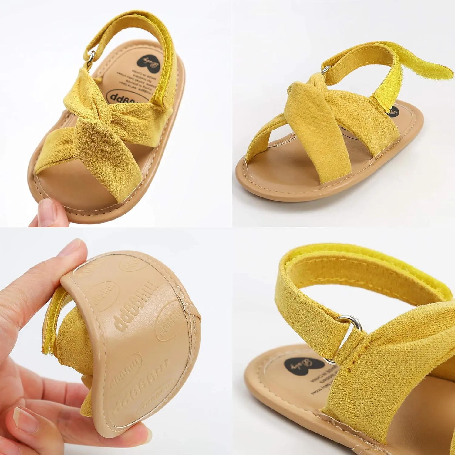 RVROVIC Baby Boys Girls Sandals Premium Infant Summer Outdoor Shoes PU Lightweight Soft Anti-Slip Sole Toddler Prewalker