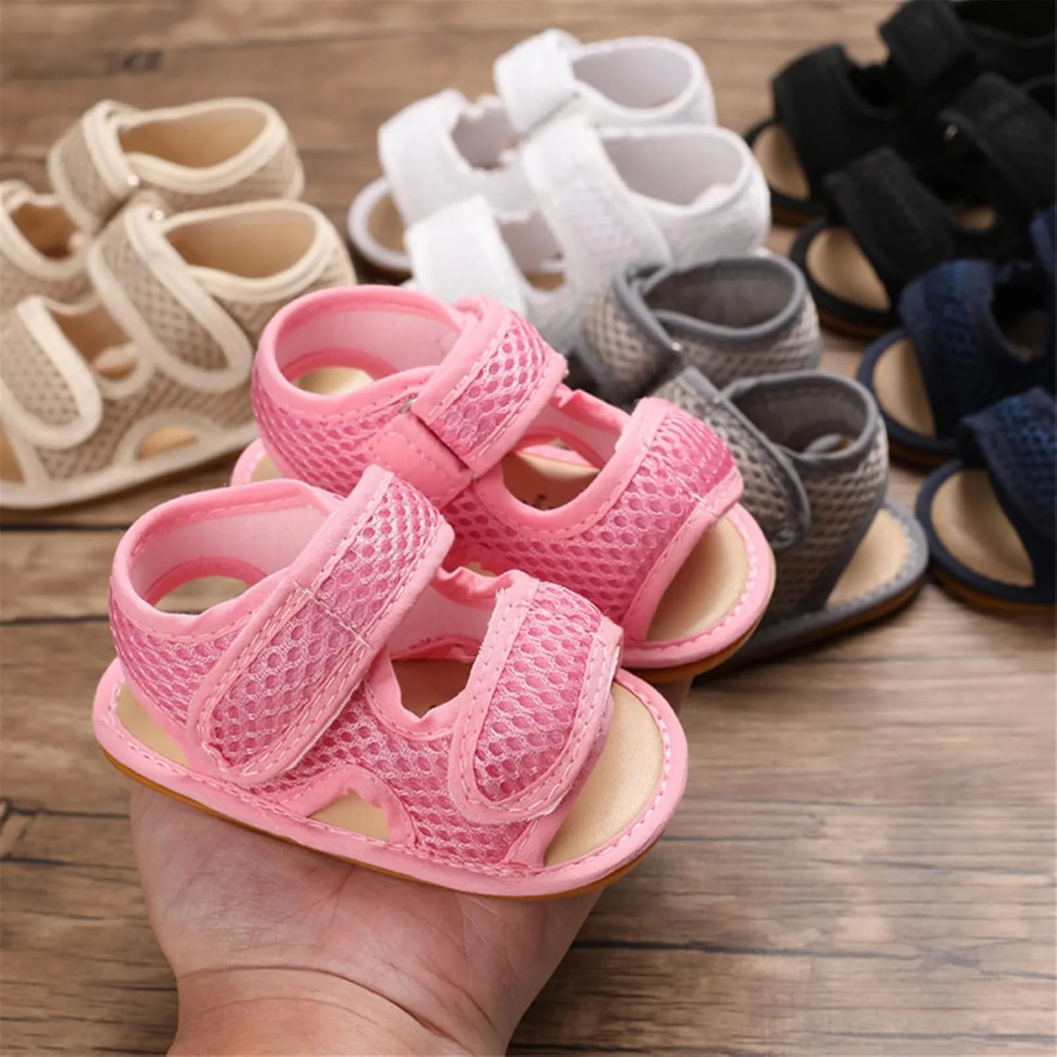 RVROVIC Baby Boys Girls Sandals Premium Soft Anti-Slip Rubber Sole Infant Summer Outdoor Shoes Toddler First Walkers