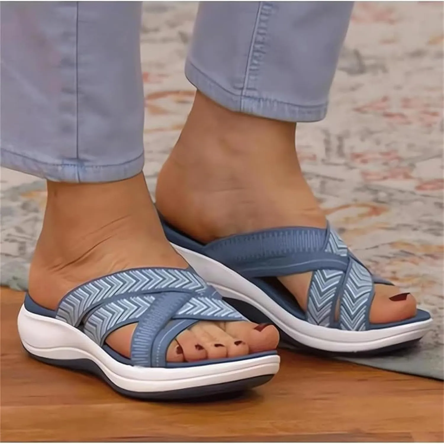Sandals For Women 2024 Comfortable Orthopedic Slippers Arch Support Slides for Plantar Fasciitis Orthotic Flip Flops