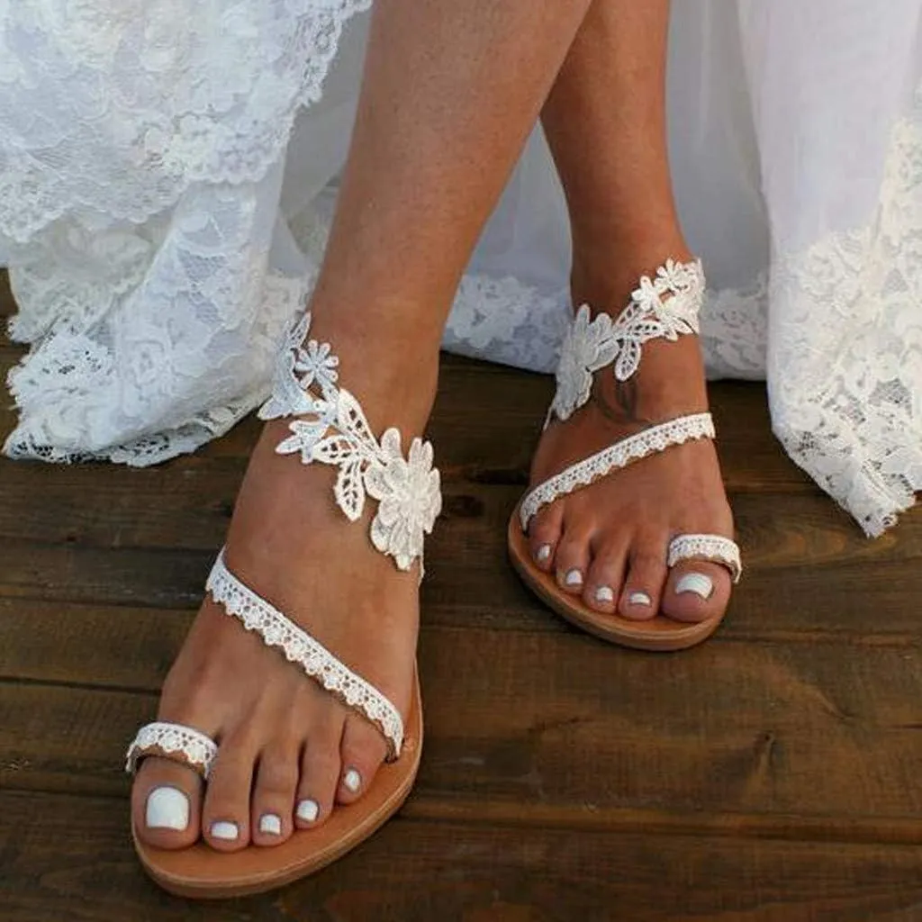 Sandals for Women Thong,Women's Bohemia Bling Rhinestone Pearl Flat Sandals Flat Gladiator Sandals Open Toe Dress Shoes