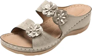 Sandals for Women Wide Width, 2024 Summer Comfy Platforms Sandal Shoes Beach Holllow Shoe Casual Flip Flops Slippers