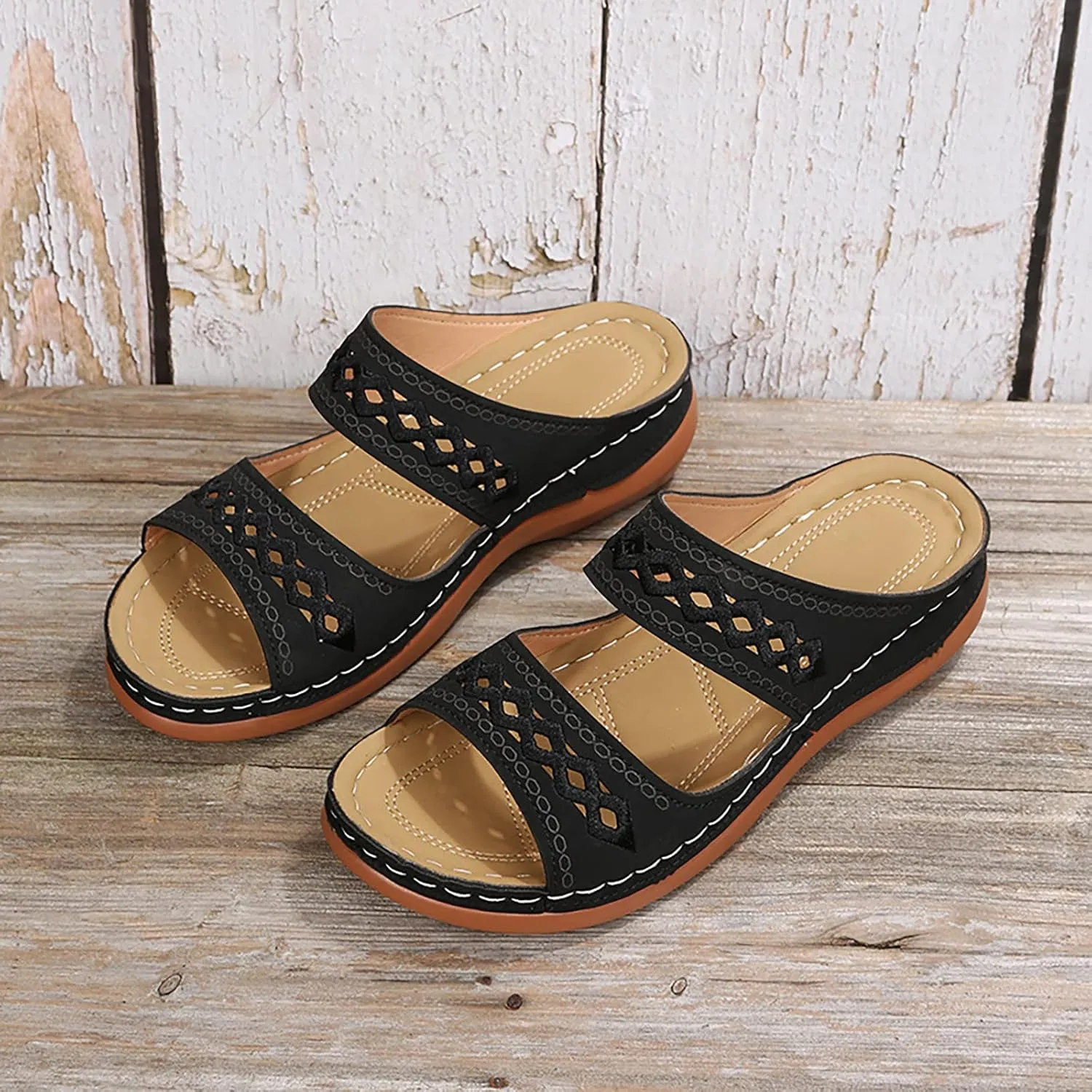 SBGMoSJ Orthopedic Sandals for Men Plantar Fasciitis Best Walking Sandals for Women Travel Dressy Wide Low Wedges for Women Evening Best Mens Flip Flops Black Platform Sandals Nude Heel Sandals