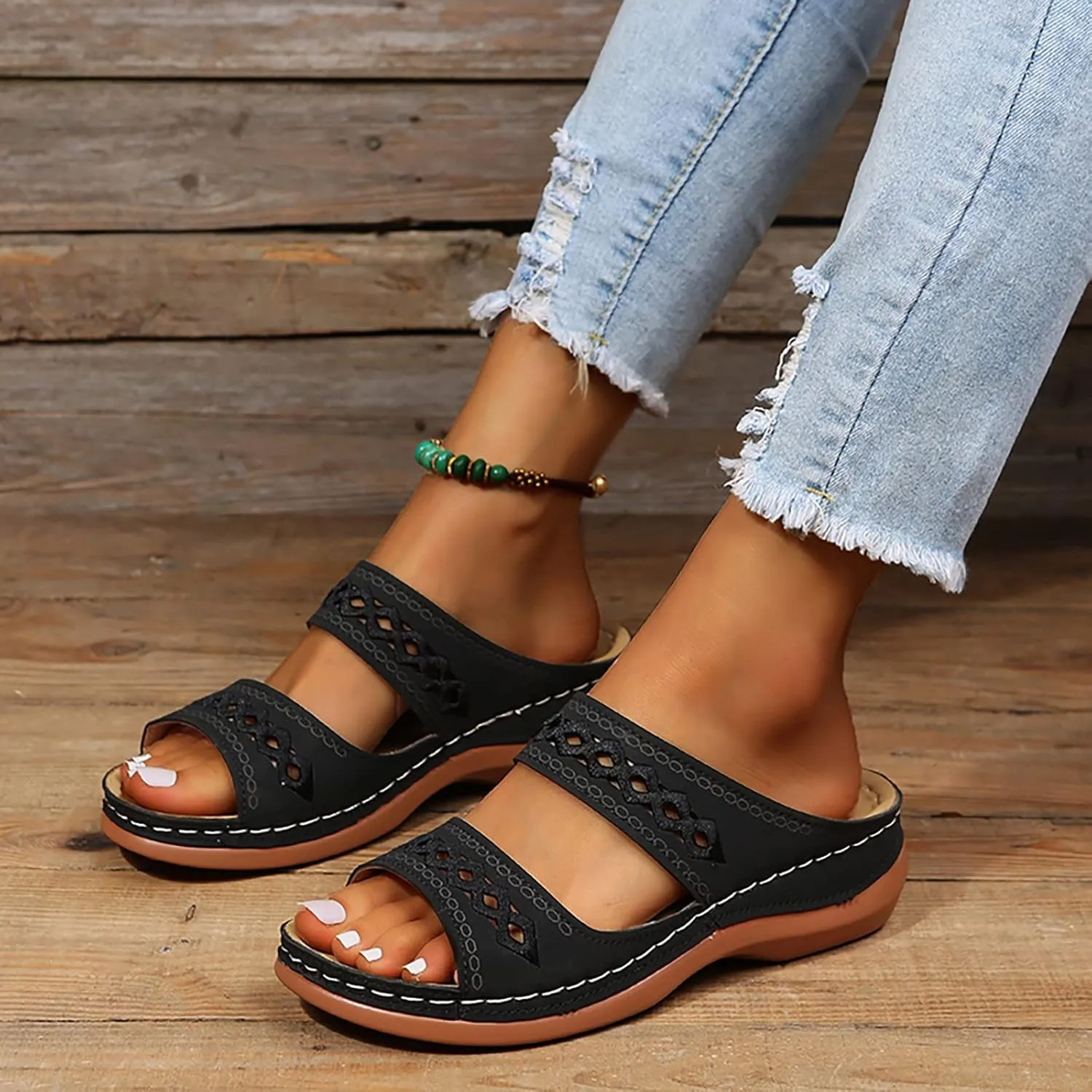 SBGMoSJ Orthopedic Sandals for Men Plantar Fasciitis Best Walking Sandals for Women Travel Dressy Wide Low Wedges for Women Evening Best Mens Flip Flops Black Platform Sandals Nude Heel Sandals