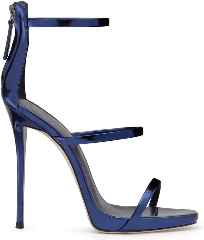 sexytag Women's Rhinestone Sparkly Heels Low Platform Open Toe Stiletto Ankle Strap High Heels Sandals