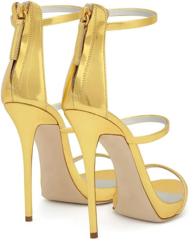 sexytag Women's Rhinestone Sparkly Heels Low Platform Open Toe Stiletto Ankle Strap High Heels Sandals