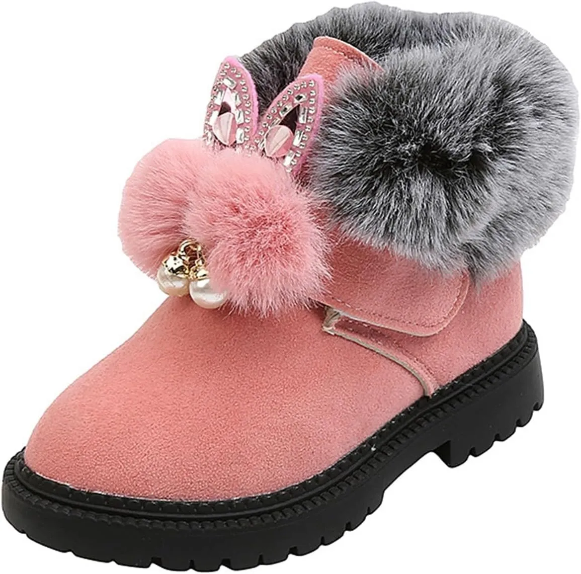 Snow Boots for Girls Snow Boots Little Girls Warm Winter Comfy Cute Durable Outdoor Princess Ankle Boots