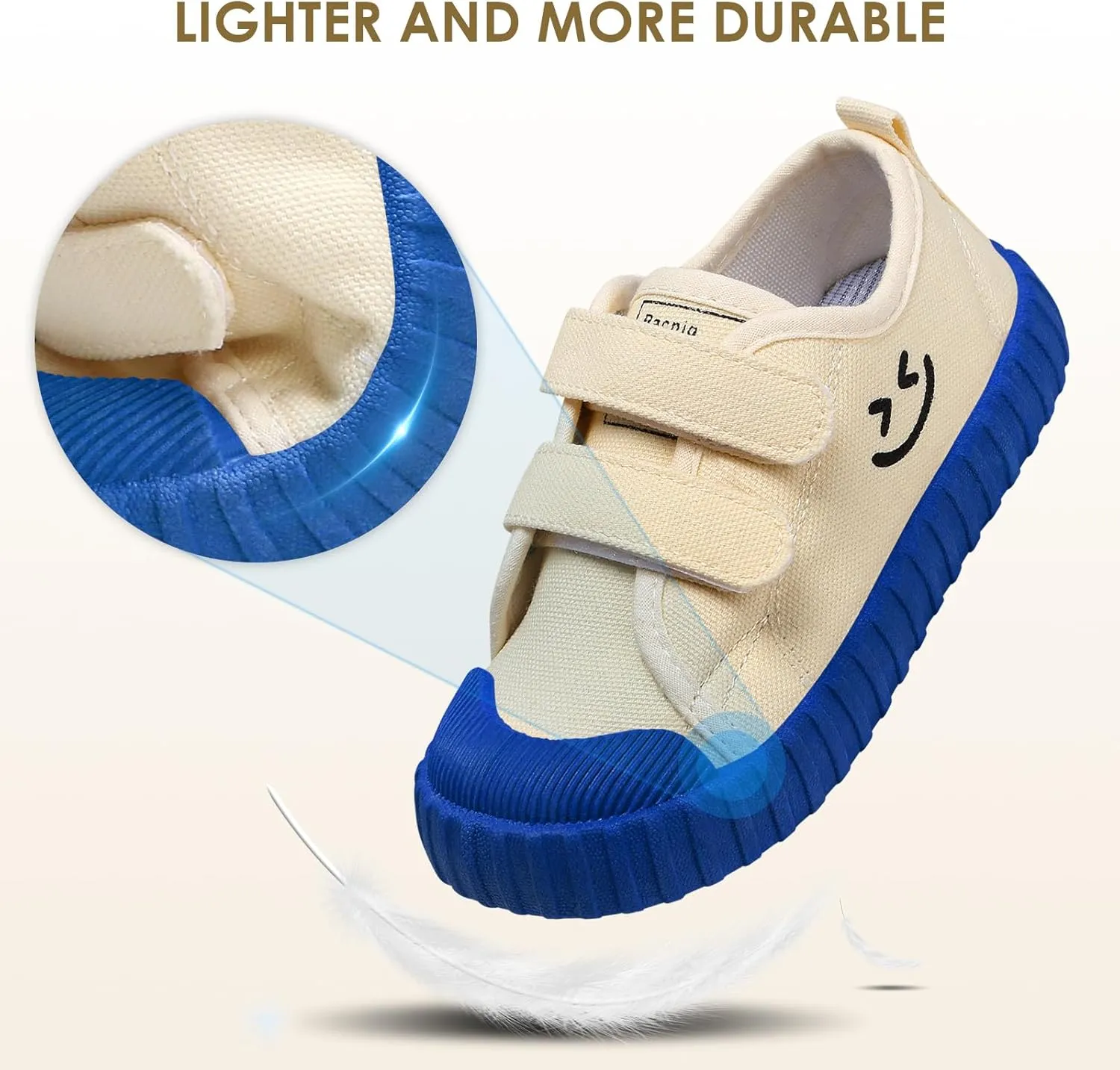 Toddler Boys Girls Slip On Canvas Sneakers Cartoon Dinasour Printed Little Kid Unisex Adjustable Strap Walking Shoes Lazy Shoes with Hook and Loops