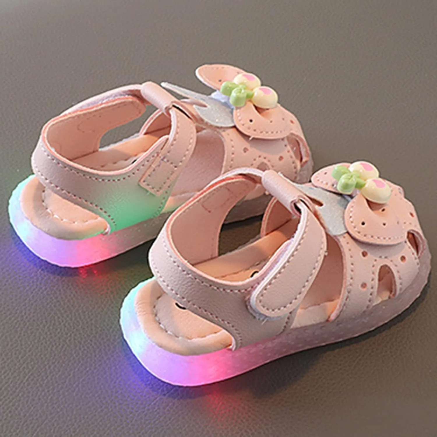 Toddler Girls Shoes Flat Comfortable Soft Sandals Soft Sole Shoes Baotou Princess Light Fasion Non-slip Shoes