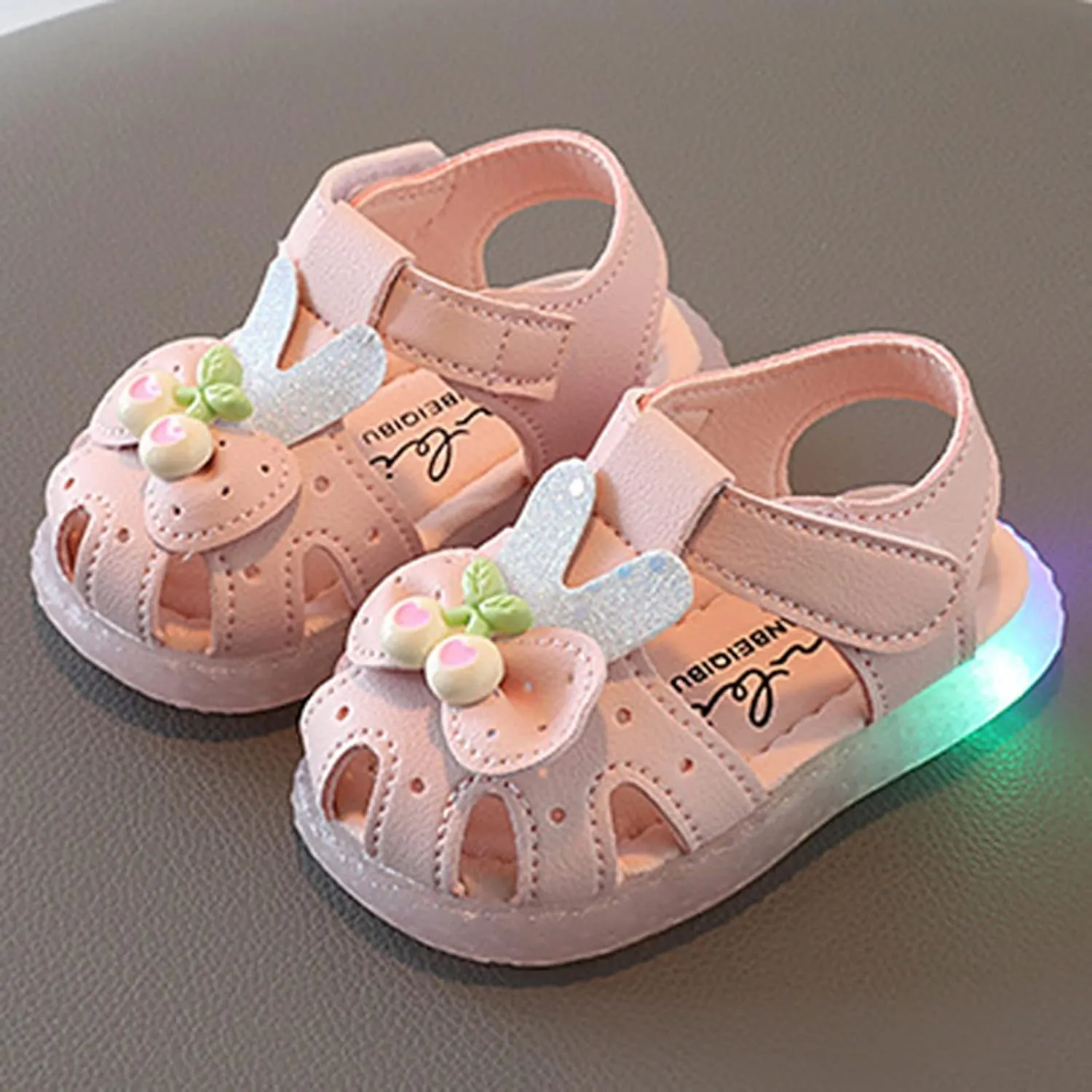 Toddler Girls Shoes Flat Comfortable Soft Sandals Soft Sole Shoes Baotou Princess Light Fasion Non-slip Shoes