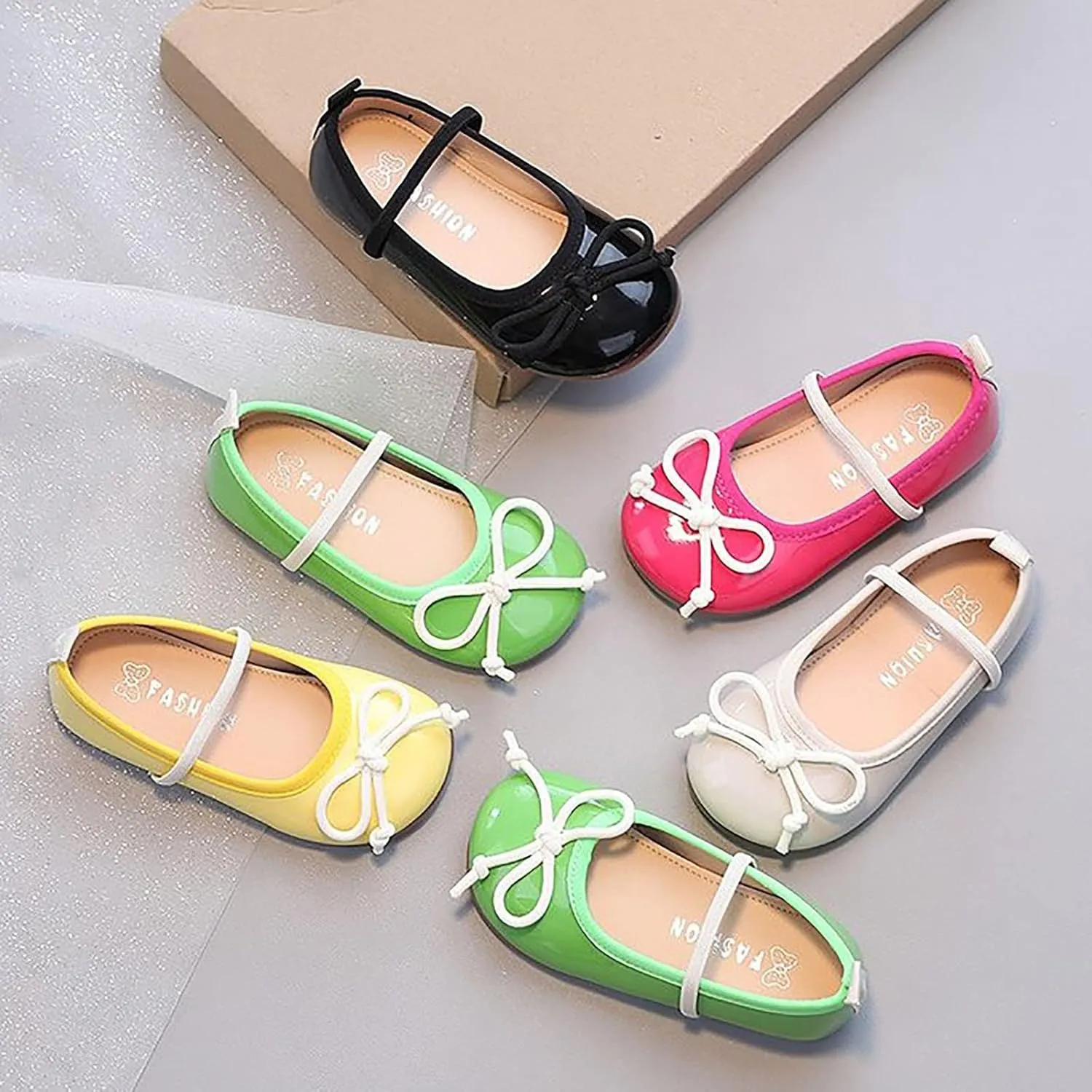 Toddler Kids Mary Jane Flat Shoes Little Girls Dress Ballet Shoes Non Slip Soft Sole Platform Birthday Party Sandals