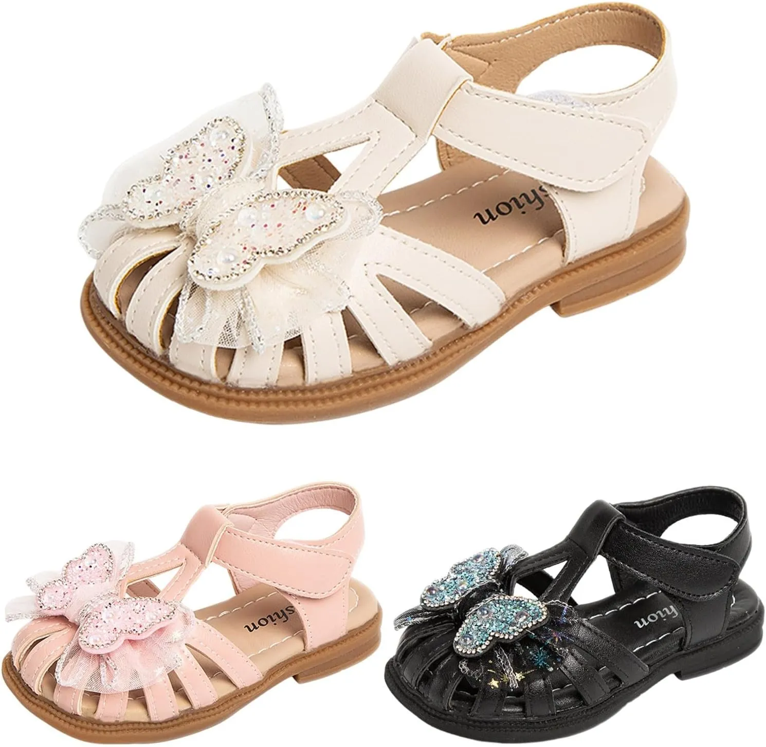 Toddler Sandles Children Shoes Flat Baotou Sandals Comfortable Soft Sole Outdoor Beach Closed Toe Sandals For
